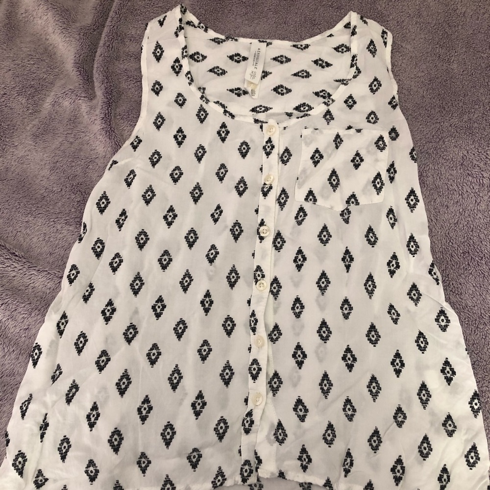 Black and White Tank Top